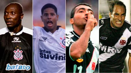 Montagem Rincon Marcelinho Romario e Edmudo