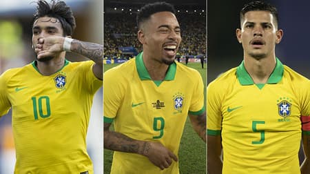 Montagem - Lucas Paquetá, Gabriel Jesus e Bruno Guimarães