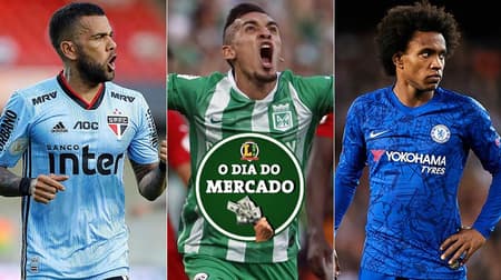 Montagem - Dani Alves, Munoz e Willian