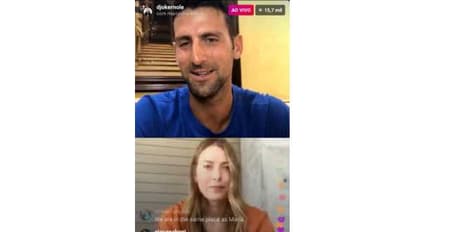 Djokovic e Sharapova live instagram