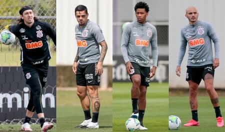 Montagem - Cássio, Fagner, Gil e Fábio Santos