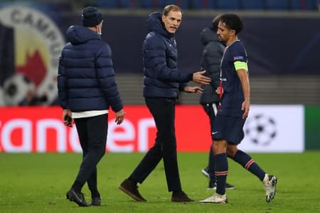 Marquinhos e Tuchel - PSG