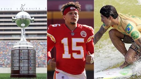 Montagem Libertadores, Patrick Mahomes e Medina