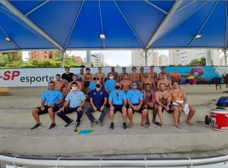 Seleção de polo aquático em São Paulo (Foto: Divulgação/CBDA)
