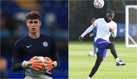 Montagem - Kepa Arrizabalaga e Rüdiger - Chelsea