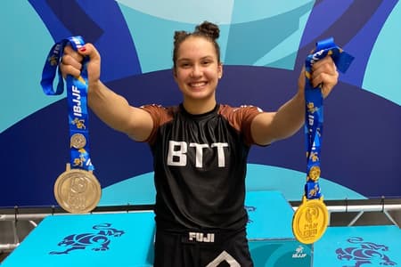 Maria Ruffatto sagrou-se campeã Pan-Americana de Jiu-Jitsu sem kimono logo em sua estreia na faixa-marrom