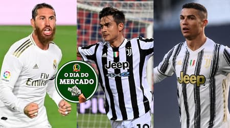 Dia do Mercado - Sergio-Ramos Dybala e Cristiano Ronaldo