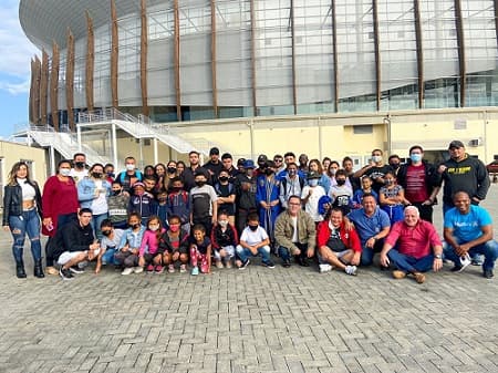 Membros da GS Team, prefeitura de Angra e da FJJD-Rio no evento (Foto: Arquivo Pessoal)