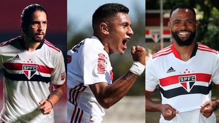Benítez, Galeano e William, todos no São Paulo.
