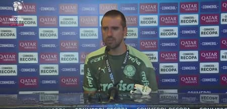 João Martins concedeu entrevista coletiva após a conquista do título da Recopa