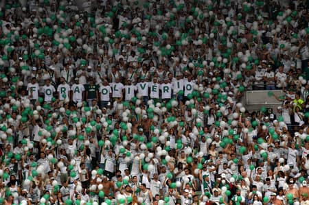 Protesto da torcida doPpalmeiras