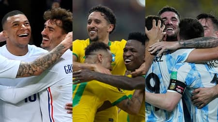 França, Brasil e Argentina