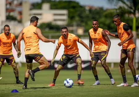 Treino Corinthians - Giuliano, Bruno Melo, Raul Gustavo, Robson Bambu