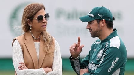 Leila Pereira e Abel Ferreira - Treino Palmeiras