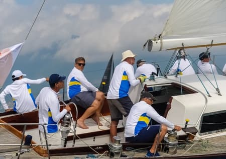 Marcelo Ferreira e Torben Grael no Lady Lou na SIVI