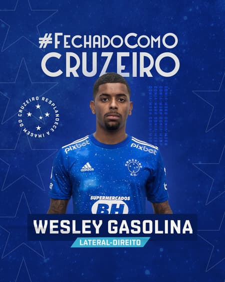Anúncio de Wesley Gasolina, do Cruzeiro