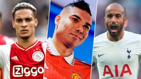 Antony, Casemiro e Lucas Moura