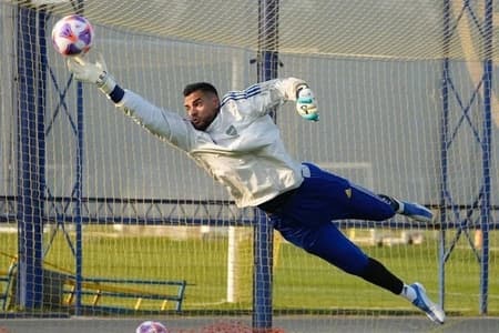 Sergio Romero em treino no Boca Juniors