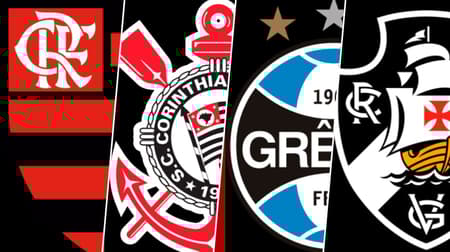 Montagem Flamengo, Corinthians, Grêmio e Vasco