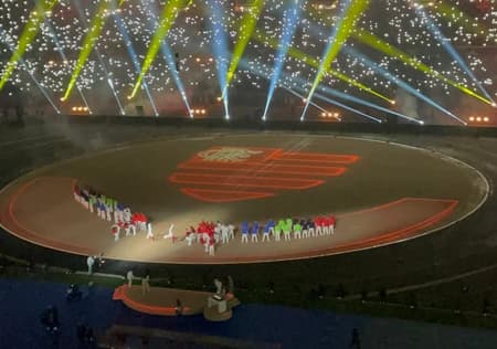Escudo do Flamengo na abertura do Mundial de Clubes