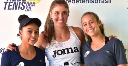 Bia Maia com atletas em São Paulo