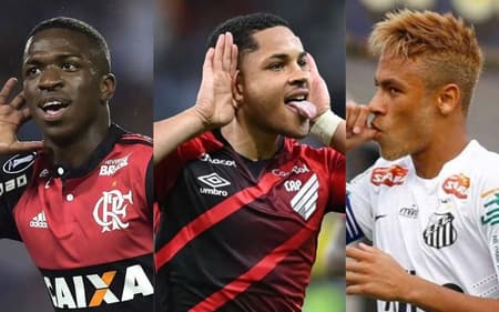 Montagem VIni, Vitor Roque e Neymar
