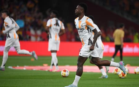Vini Jr em ação na decisão da Copa do Rei