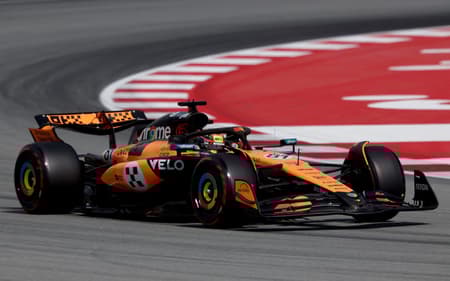 McLaren's Australian driver Oscar Piastri competes in the qualification session at the Circuit de Catalunya in Montmelo, on the outskirts of Barcelona, during the Spanish Formula One Grand Prix on May 31, 2025. (Photo by Pierre-Philippe MARCOU / AFP)