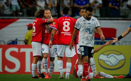 Nico López comemora gol contra o Bahia Foto: Jhony Pinho/AGIF