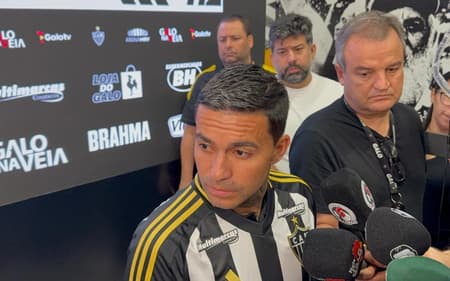 Dudu apresentado no Atlético-MG (Foto: Pedro Miguel / Lance!)