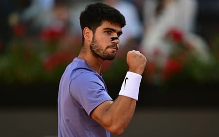 Alcaraz superou o líder do ranking em Roma