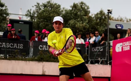 João Fonseca em treino em Estoril