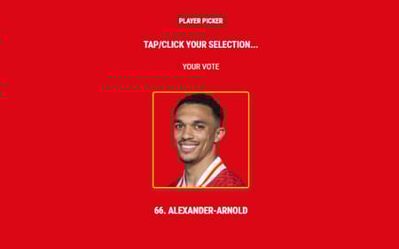 Trent Alexander-Arnold na votação de melhor jogador do Liverpool na temporada