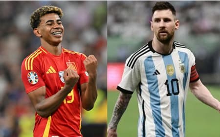 Lamine Yamal e Lionel Messi