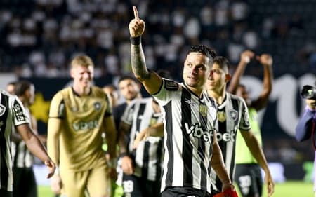 Artur comemorando gol do Botafogo contra o Santos (Foto: Mauricio De Souza/AGIF)