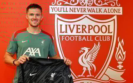 Freddie Woodman, nova contratação do Liverpool para temporada 25/26 (Foto: Reprodução/ Redes Sociais/ Liverpool)