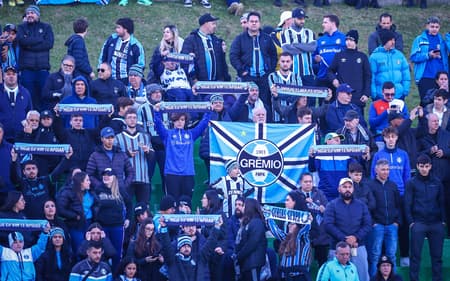 Torcida do Grêmio no jogo contra o Juventude no Alfredo Jaconi. (Foto: Lucas Uebel/Grêmio FBPA)