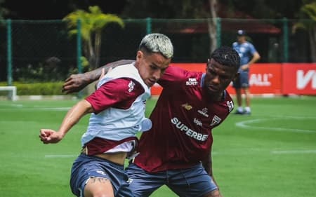 Treino do São Paulo no CT da Barra Funda na manhã desta quarta-feira (22).
