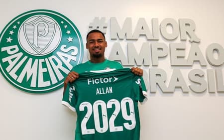 Palmeiras renova contrato com o meio-campista Allan, cria da Academia