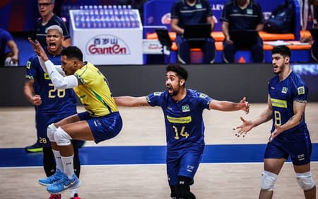 Brasil x Cuba, pela VNL masculina, no Maracanãzinho (Foto: VNL)