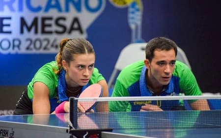 Hugo Calderano e Bruna Takahashi foram vice-campeões pan-americanos em 2024