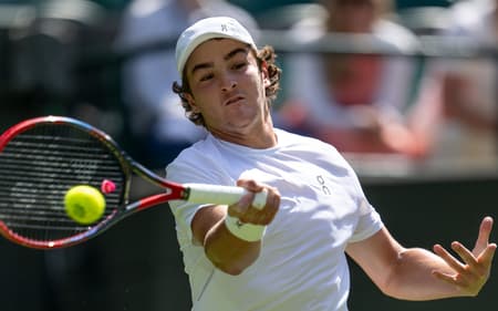 João Fonseca na estreia de Wimbledon (Divulgação)