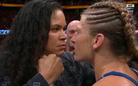 Encarada de Amanda Nunes e Kayla Harrison
