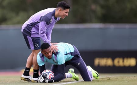 John e Savarino em treino do Botafogo nos Estados Unidos (Foto: Vítor Silva/Botafogo)