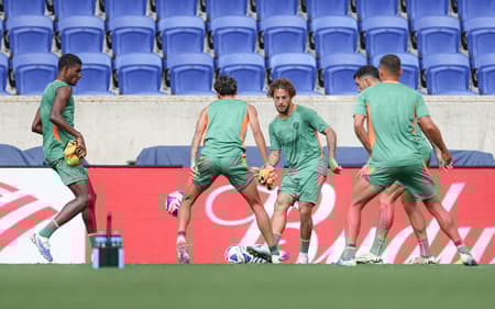 Jogadores do Fluminense no treino do dia 07/07, em Nova Jersey
