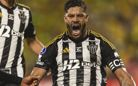 Hulk comemorando gol em jogo do Atlético-MG (Foto: Pedro Souza / Atlético)