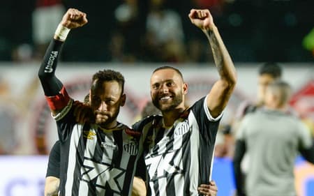 Guilherme é o artilheiro do Santos na temporada com 13 gols e Neymar é o líder em assistências com 4 no total. (Foto: Jhony Pinho/AGIF)