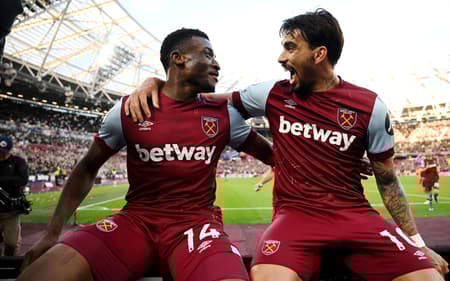 Kudus e Paquetá comemoram gol pelo West Ham (Divulgação/West Ham)