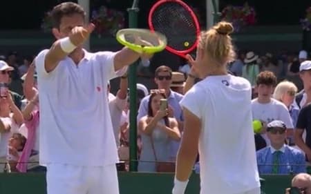 Marcelo Melo e Rafael Matos em Wimbledon (foto: Divulgação)