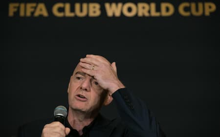 Presidente da Fifa, Gianni Infantino em coletiva durante o Mundial de Clubes